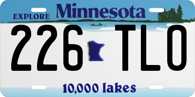 MN license plate 226TLO