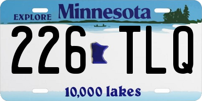 MN license plate 226TLQ