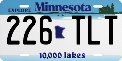 MN license plate 226TLT