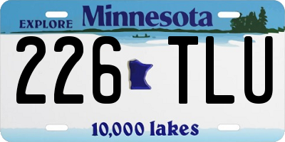 MN license plate 226TLU