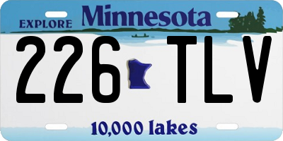 MN license plate 226TLV