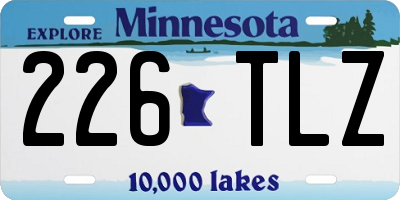 MN license plate 226TLZ