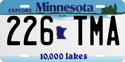 MN license plate 226TMA