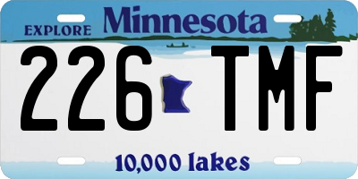 MN license plate 226TMF