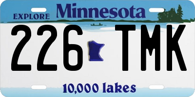 MN license plate 226TMK