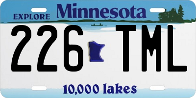 MN license plate 226TML