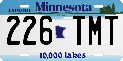 MN license plate 226TMT
