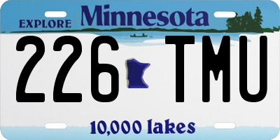 MN license plate 226TMU