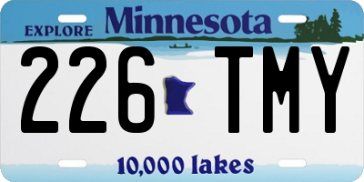 MN license plate 226TMY