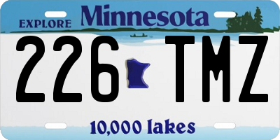 MN license plate 226TMZ