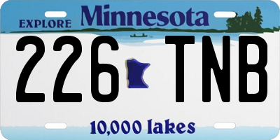 MN license plate 226TNB