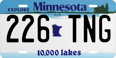 MN license plate 226TNG