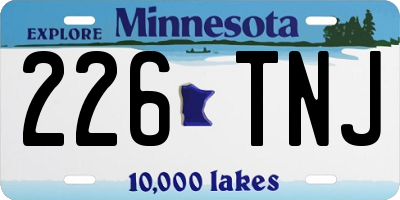 MN license plate 226TNJ