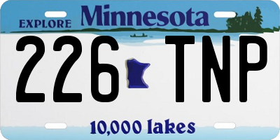 MN license plate 226TNP
