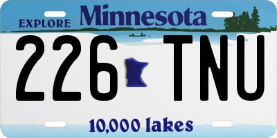 MN license plate 226TNU