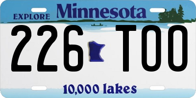 MN license plate 226TOO