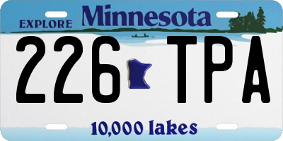 MN license plate 226TPA