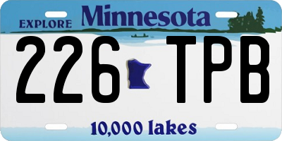 MN license plate 226TPB