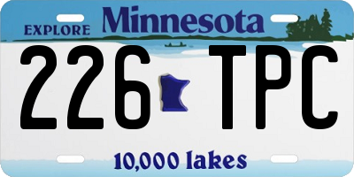 MN license plate 226TPC