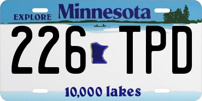 MN license plate 226TPD