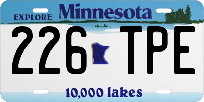 MN license plate 226TPE