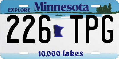 MN license plate 226TPG