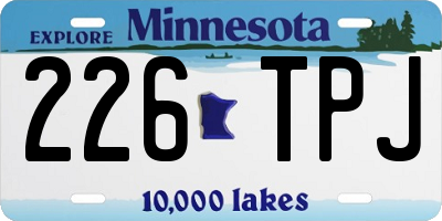 MN license plate 226TPJ