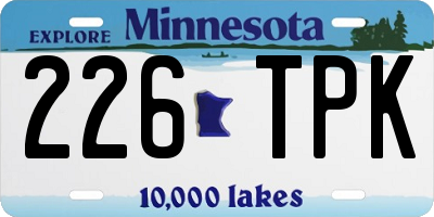 MN license plate 226TPK