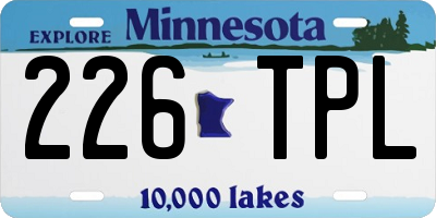 MN license plate 226TPL