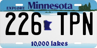MN license plate 226TPN