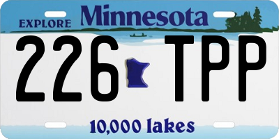 MN license plate 226TPP