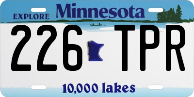MN license plate 226TPR