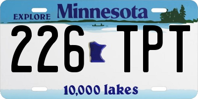 MN license plate 226TPT