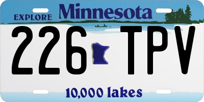 MN license plate 226TPV