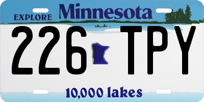 MN license plate 226TPY