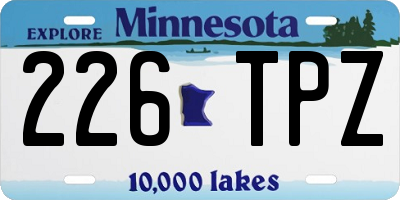 MN license plate 226TPZ