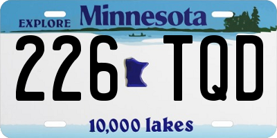 MN license plate 226TQD