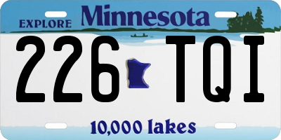 MN license plate 226TQI