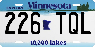 MN license plate 226TQL