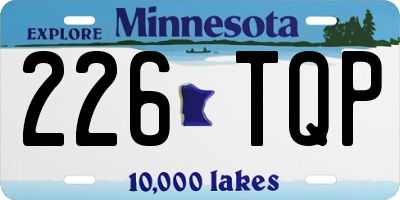 MN license plate 226TQP