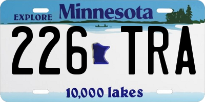 MN license plate 226TRA