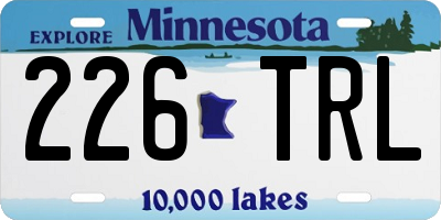 MN license plate 226TRL