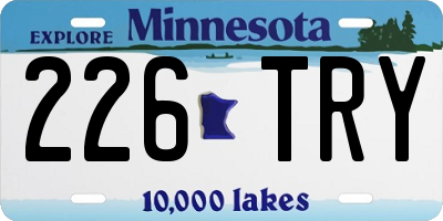 MN license plate 226TRY