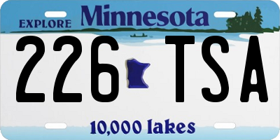 MN license plate 226TSA