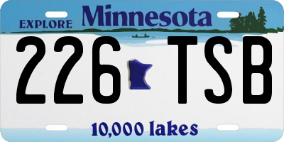 MN license plate 226TSB