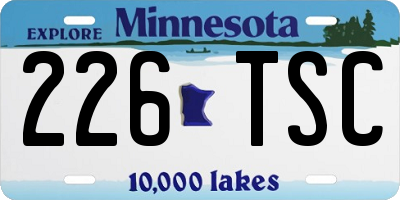 MN license plate 226TSC