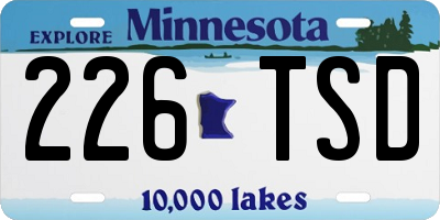 MN license plate 226TSD