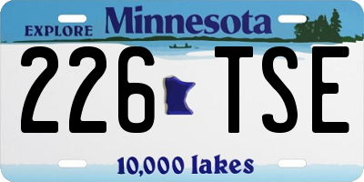 MN license plate 226TSE