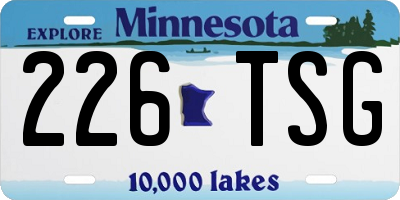 MN license plate 226TSG