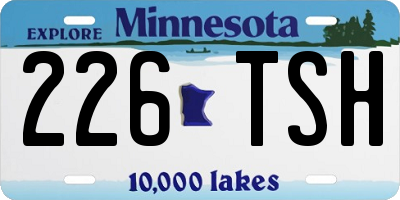 MN license plate 226TSH